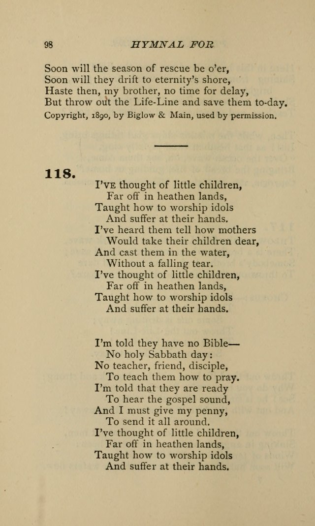 Hymnal for Primary Classes: a collection of hymns and tunes, recitations and exercises, being a manual for primary Sunday-schools (Words ed.) page 95