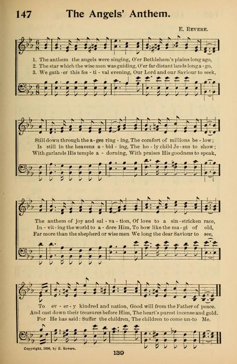 Hymnal for Primary Classes: a collection of hymns and tunes, recitations and exercises, being a manual for primary Sunday-schools (With Tunes)) page 139