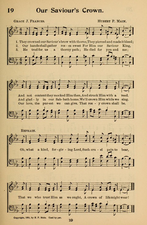Hymnal for Primary Classes: a collection of hymns and tunes, recitations and exercises, being a manual for primary Sunday-schools (With Tunes)) page 19