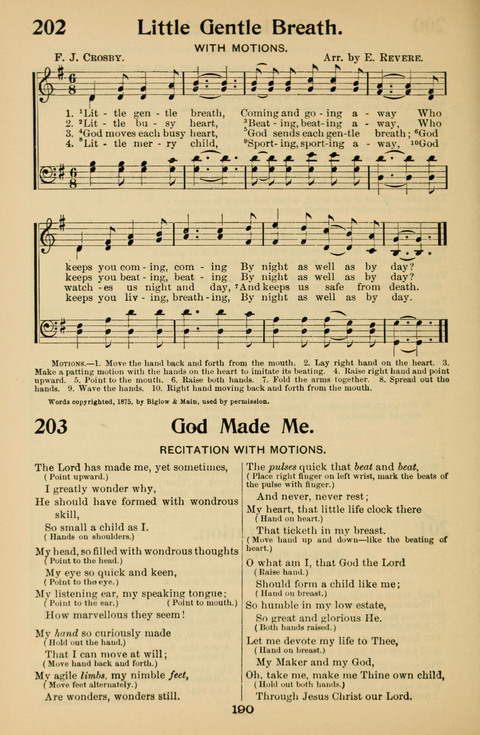 Hymnal for Primary Classes: a collection of hymns and tunes, recitations and exercises, being a manual for primary Sunday-schools (With Tunes)) page 192