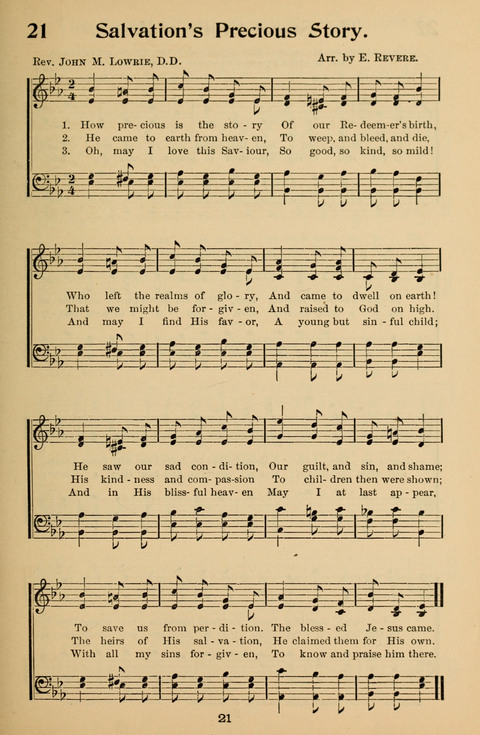 Hymnal for Primary Classes: a collection of hymns and tunes, recitations and exercises, being a manual for primary Sunday-schools (With Tunes)) page 21