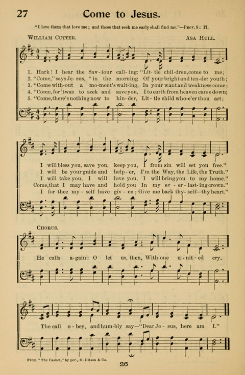 Hymnal for Primary Classes: a collection of hymns and tunes, recitations and exercises, being a manual for primary Sunday-schools (With Tunes)) page 26