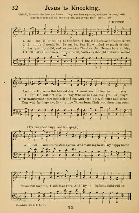Hymnal for Primary Classes: a collection of hymns and tunes, recitations and exercises, being a manual for primary Sunday-schools (With Tunes)) page 32