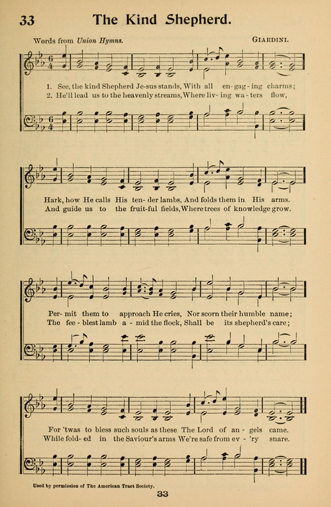 Hymnal for Primary Classes: a collection of hymns and tunes, recitations and exercises, being a manual for primary Sunday-schools (With Tunes)) page 33