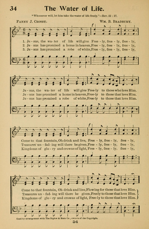 Hymnal for Primary Classes: a collection of hymns and tunes, recitations and exercises, being a manual for primary Sunday-schools (With Tunes)) page 34