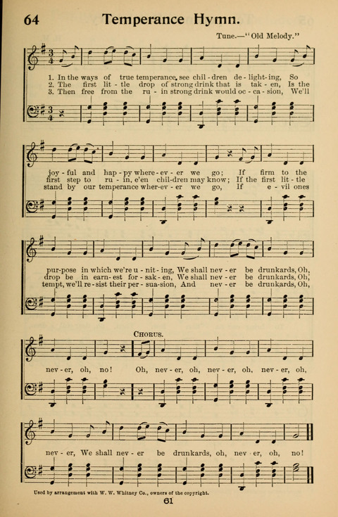 Hymnal for Primary Classes: a collection of hymns and tunes, recitations and exercises, being a manual for primary Sunday-schools (With Tunes)) page 61