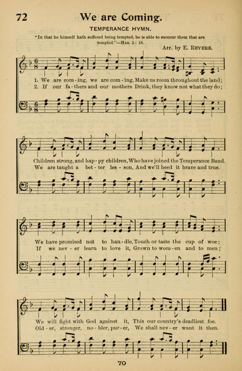 Hymnal for Primary Classes: a collection of hymns and tunes, recitations and exercises, being a manual for primary Sunday-schools (With Tunes)) page 70
