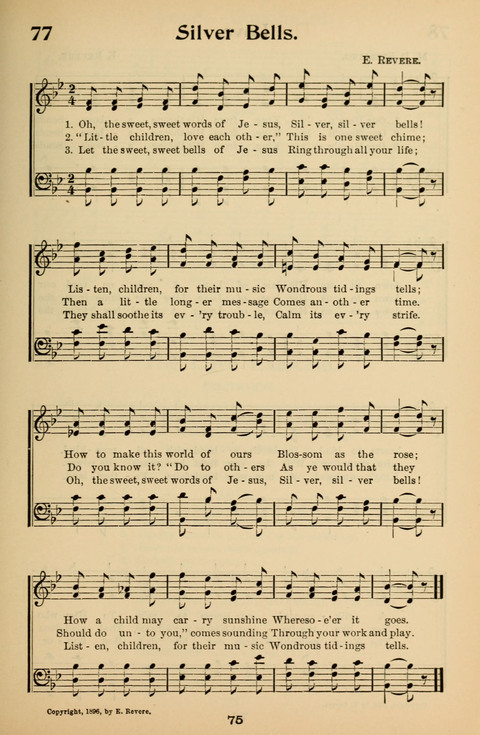 Hymnal for Primary Classes: a collection of hymns and tunes, recitations and exercises, being a manual for primary Sunday-schools (With Tunes)) page 75