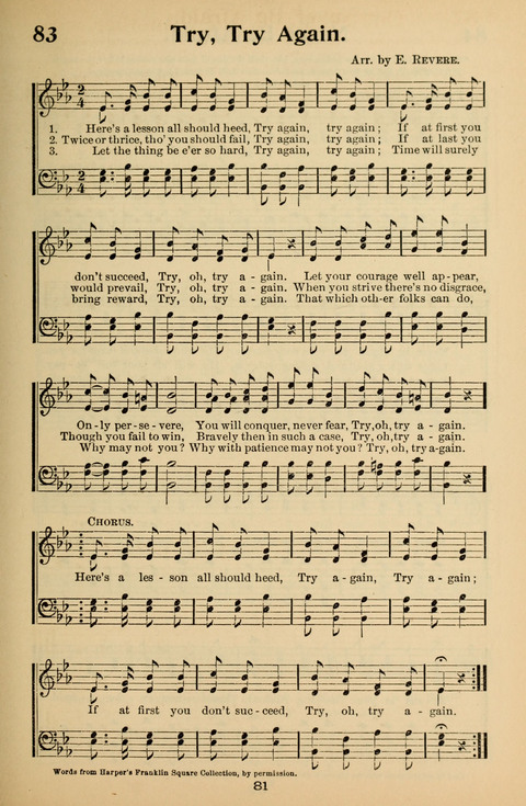 Hymnal for Primary Classes: a collection of hymns and tunes, recitations and exercises, being a manual for primary Sunday-schools (With Tunes)) page 81