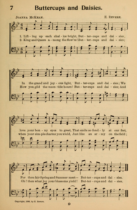 Hymnal for Primary Classes: a collection of hymns and tunes, recitations and exercises, being a manual for primary Sunday-schools (With Tunes)) page 9