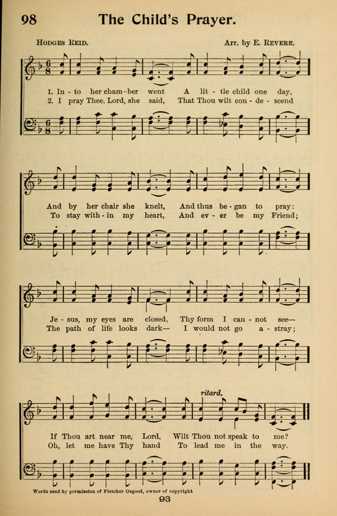 Hymnal for Primary Classes: a collection of hymns and tunes, recitations and exercises, being a manual for primary Sunday-schools (With Tunes)) page 93
