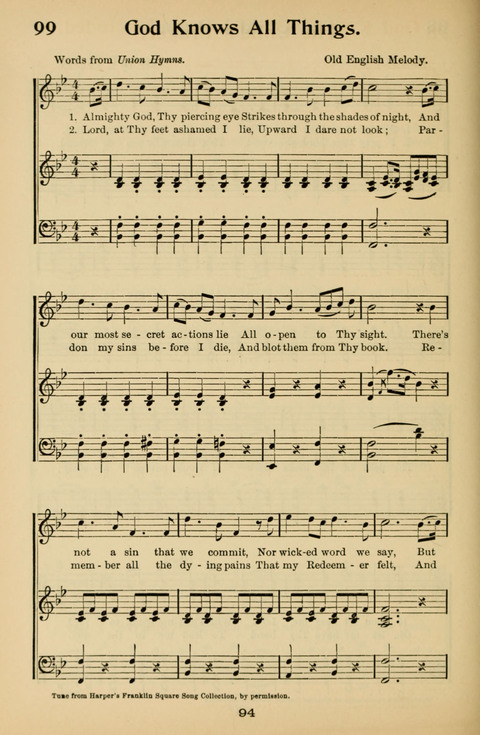 Hymnal for Primary Classes: a collection of hymns and tunes, recitations and exercises, being a manual for primary Sunday-schools (With Tunes)) page 94