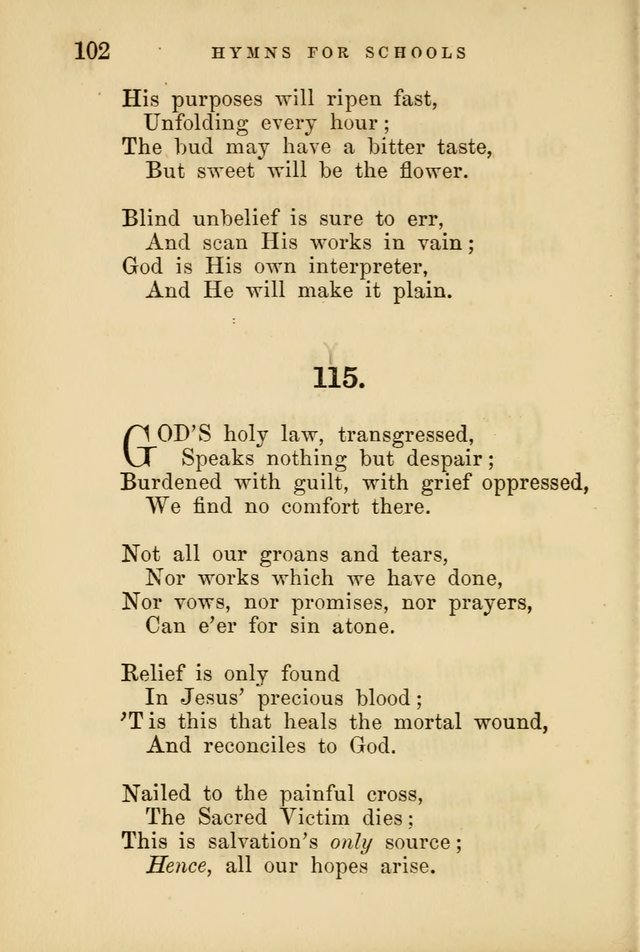 Hymns for Schools and Families page 102