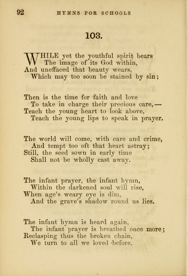 Hymns for Schools and Families page 92