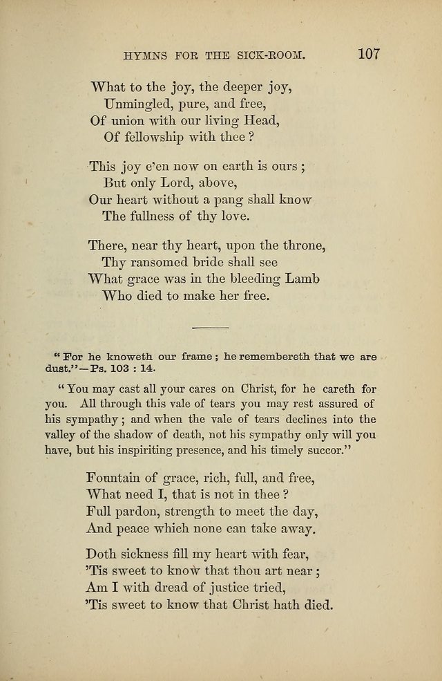 Hymns for the Sick-Room page 107