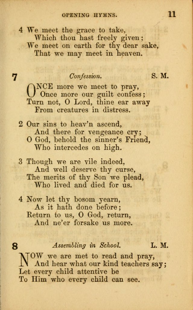 Hymns for Sunday Schools page 11