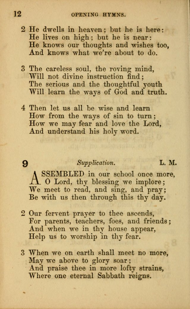 Hymns for Sunday Schools page 12