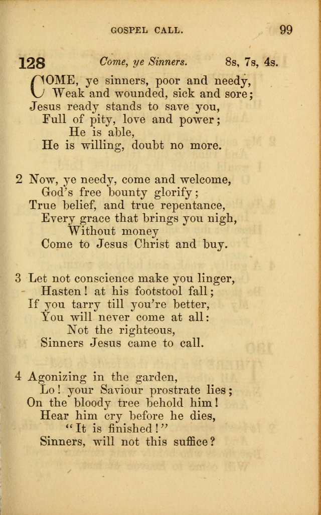 Hymns for Sunday Schools page 99