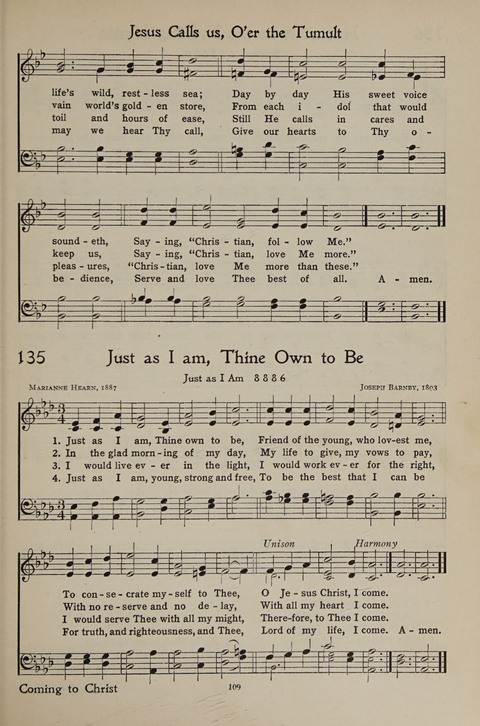 The Hymnal for Young People page 109