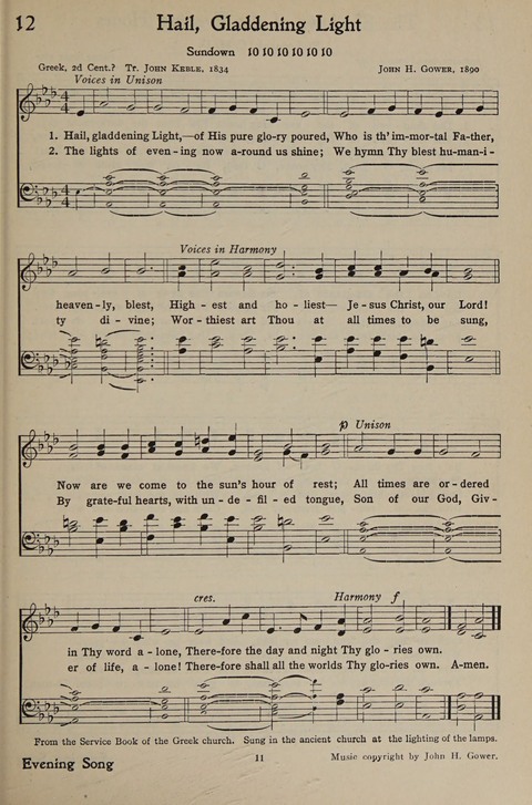 The Hymnal for Young People page 11