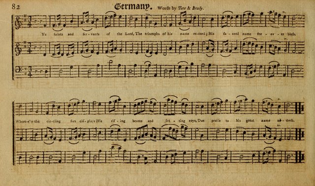 Harmonia Americana: containing a concise introduction to the grounds of music; with a variety of airs, suitable fore divine worship and the use of musical societies; consisting of three and four parts page 87