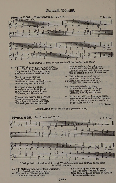 Hymns Ancient and Modern (Standard ed.) page 468