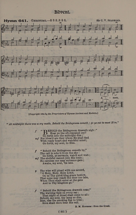 Hymns Ancient and Modern (Standard ed.) page 551