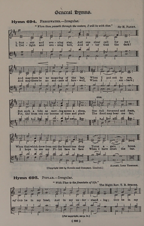 Hymns Ancient and Modern (Standard ed.) page 606