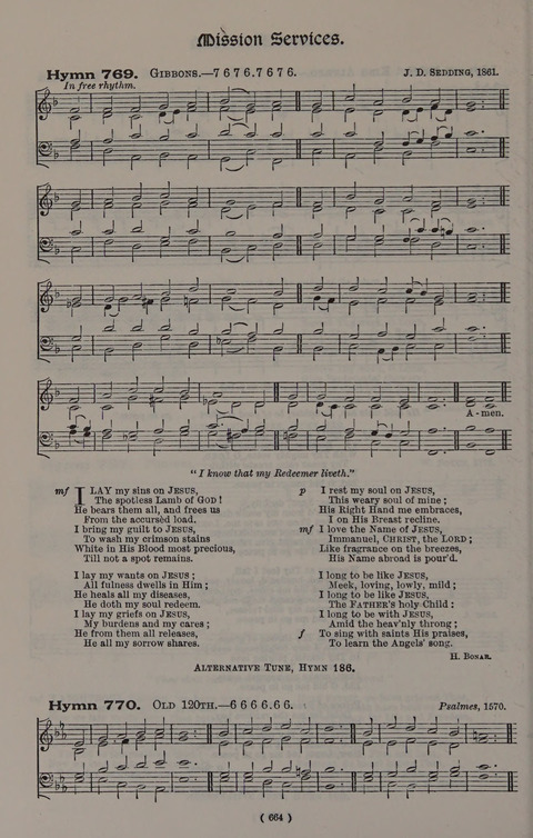 Hymns Ancient and Modern (Standard ed.) page 664