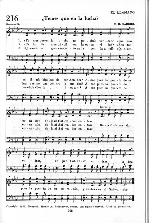 Himnario Adventista: para uso en el culto divino page 205