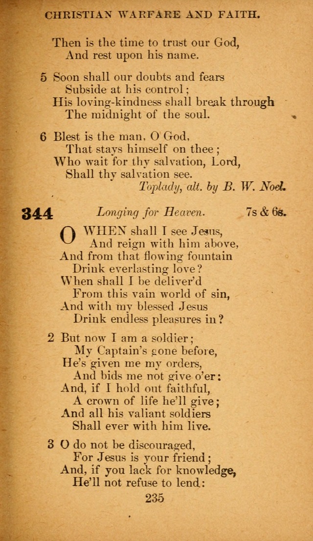 Hymnal: adapted to the doctrines and usages of the African Methodist Episcopal Church. Revised Edition page 243