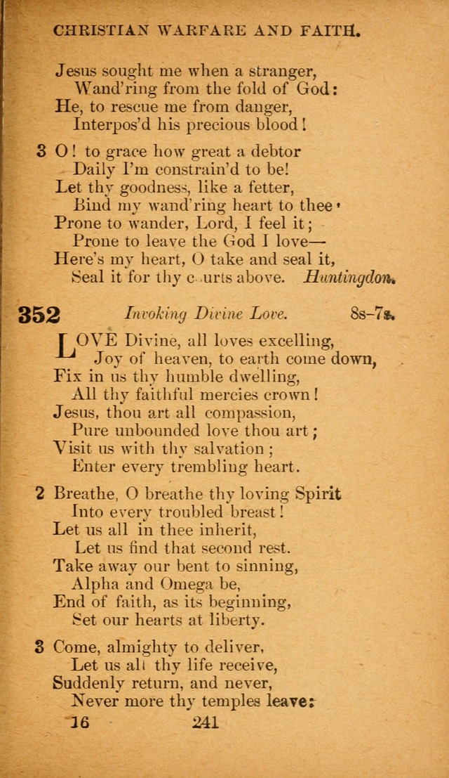 Hymnal: adapted to the doctrines and usages of the African Methodist Episcopal Church. Revised Edition page 249