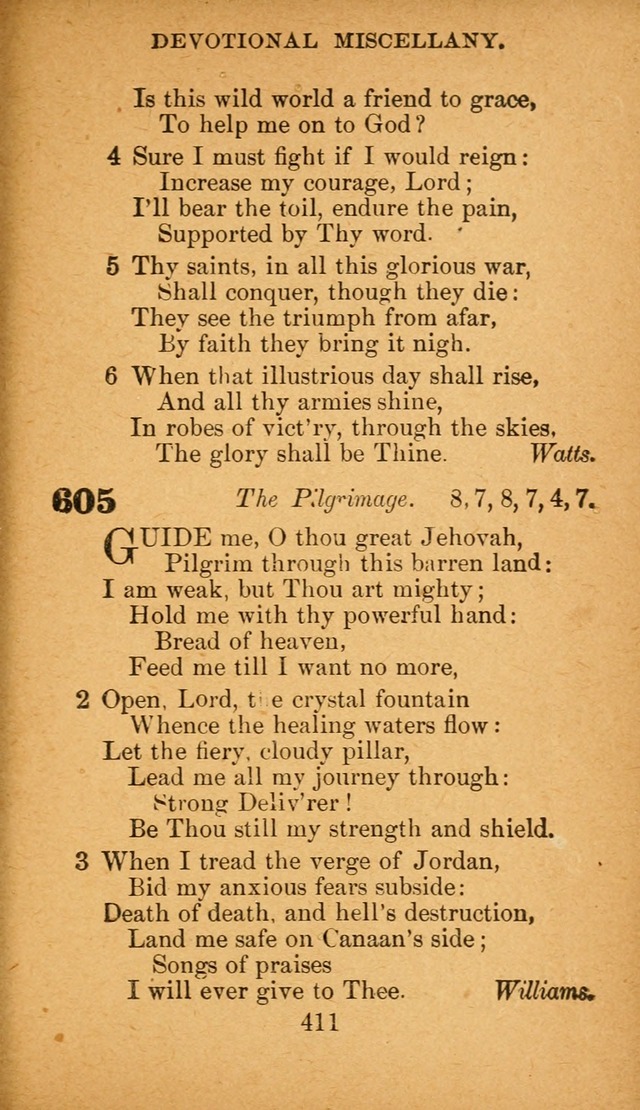 Hymnal: adapted to the doctrines and usages of the African Methodist Episcopal Church. Revised Edition page 419