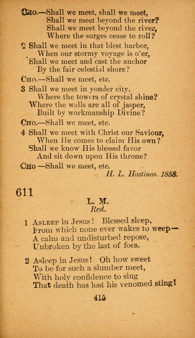 Hymnal: adapted to the doctrines and usages of the African Methodist Episcopal Church. Revised Edition page 423
