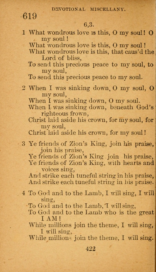 Hymnal: adapted to the doctrines and usages of the African Methodist Episcopal Church. Revised Edition page 430