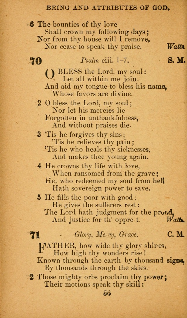 Hymnal: adapted to the doctrines and usages of the African Methodist Episcopal Church. Revised Edition page 56