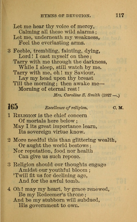 Hymns of the Ages: for Public and Social Worship, Approved and Recommended ... by the General Assembly of the Presbyterian Church in the U.S. (Second ed.) page 117