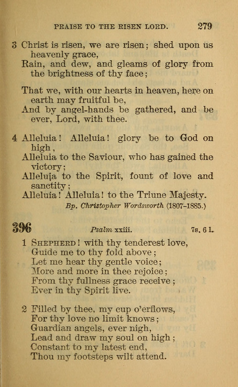 Hymns of the Ages: for Public and Social Worship, Approved and Recommended ... by the General Assembly of the Presbyterian Church in the U.S. (Second ed.) page 279