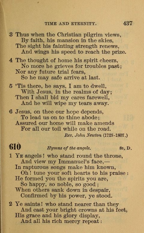 Hymns of the Ages: for Public and Social Worship, Approved and Recommended ... by the General Assembly of the Presbyterian Church in the U.S. (Second ed.) page 437