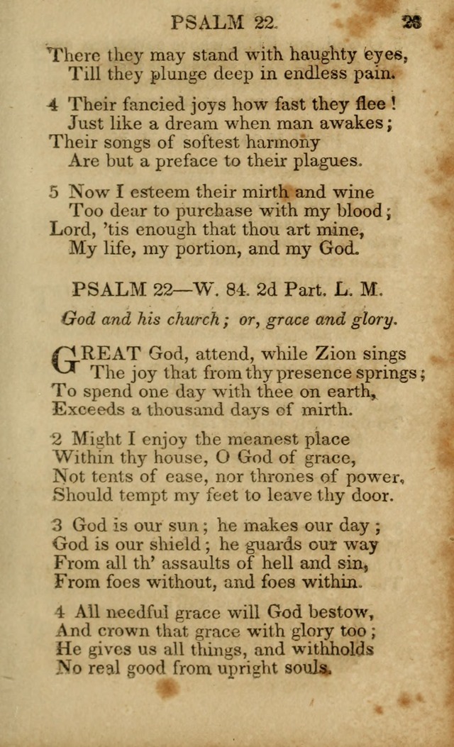 Hymns and Spiritual Songs, Original and Selected, for the Use of Christians. (5th ed.) page 23