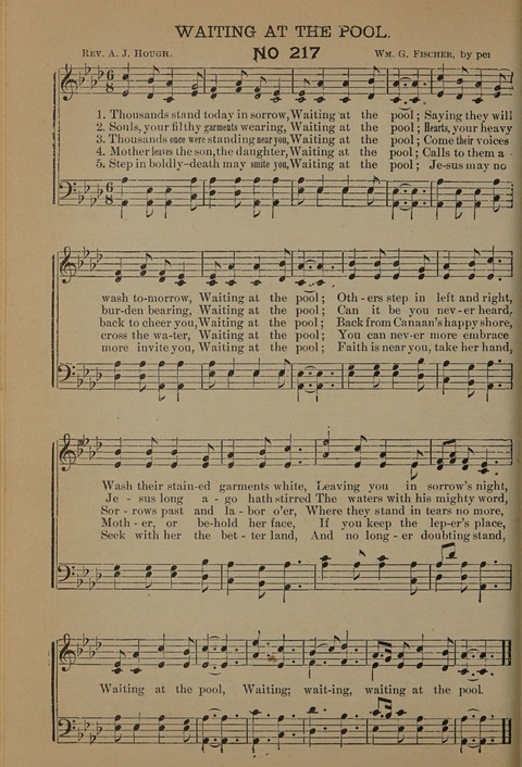 Harvest Bells Nos. 1, 2 and 3: Is filled with new and beautiful songs, suitable for churches, Sunday-schools, revivals and all religious meetings page 208