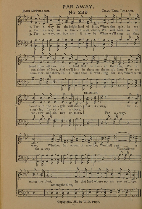 Harvest Bells Nos. 1, 2 and 3: Is filled with new and beautiful songs, suitable for churches, Sunday-schools, revivals and all religious meetings page 234