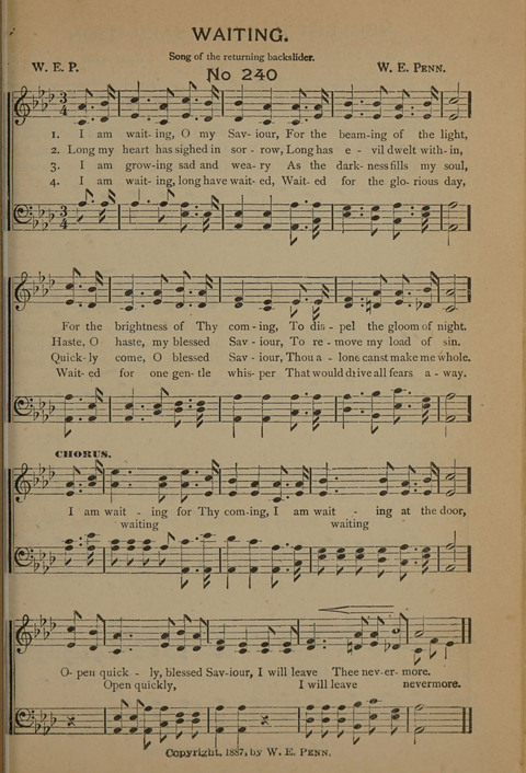 Harvest Bells Nos. 1, 2 and 3: Is filled with new and beautiful songs, suitable for churches, Sunday-schools, revivals and all religious meetings page 235