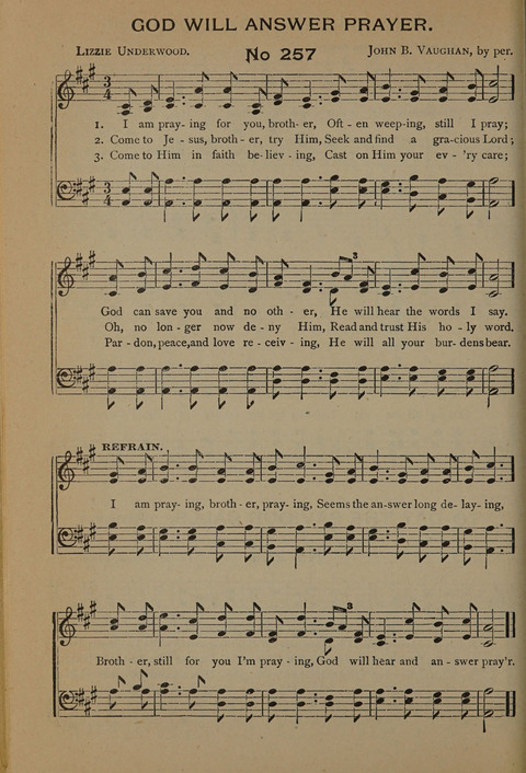Harvest Bells Nos. 1, 2 and 3: Is filled with new and beautiful songs, suitable for churches, Sunday-schools, revivals and all religious meetings page 252