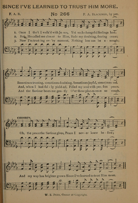 Harvest Bells Nos. 1, 2 and 3: Is filled with new and beautiful songs, suitable for churches, Sunday-schools, revivals and all religious meetings page 261