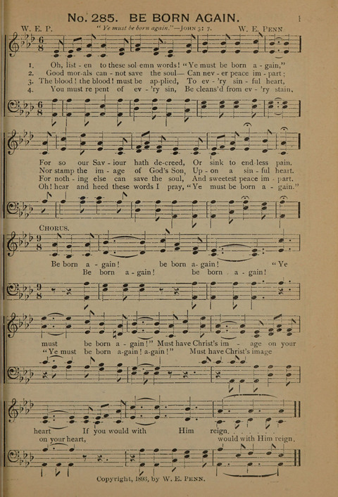 Harvest Bells Nos. 1, 2 and 3: Is filled with new and beautiful songs, suitable for churches, Sunday-schools, revivals and all religious meetings page 279