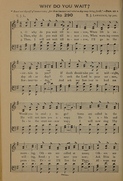 Harvest Bells Nos. 1, 2 and 3: Is filled with new and beautiful songs, suitable for churches, Sunday-schools, revivals and all religious meetings page 284