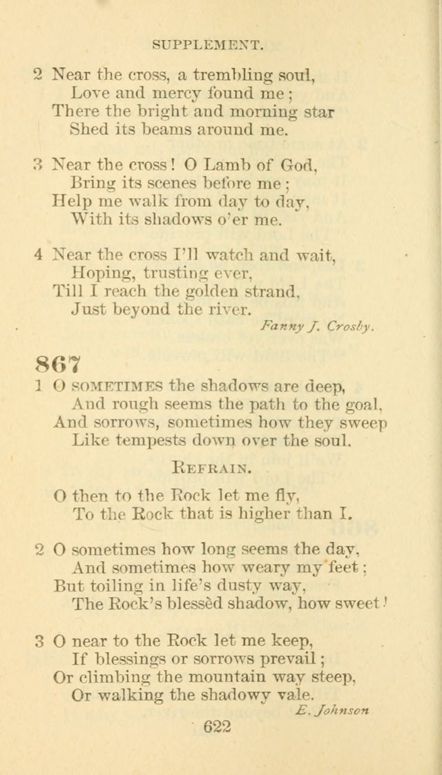 Hymn Book of the Methodist Episcopal Church, South page 629