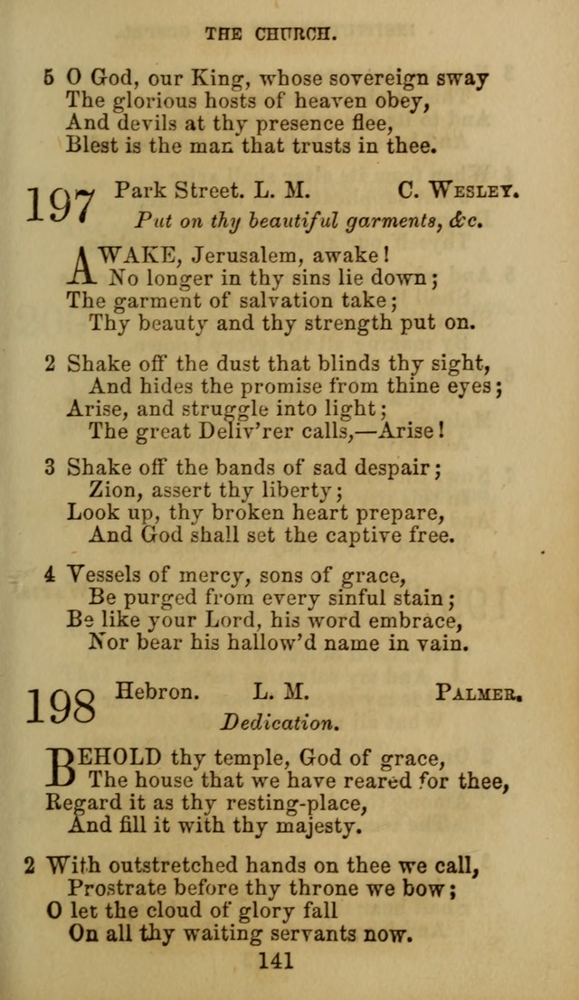 Hymn Book of the Methodist Protestant Church. (11th ed.) page 143