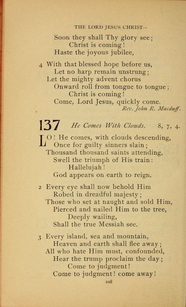 Hymn Book of the United Evangelical Church page 108